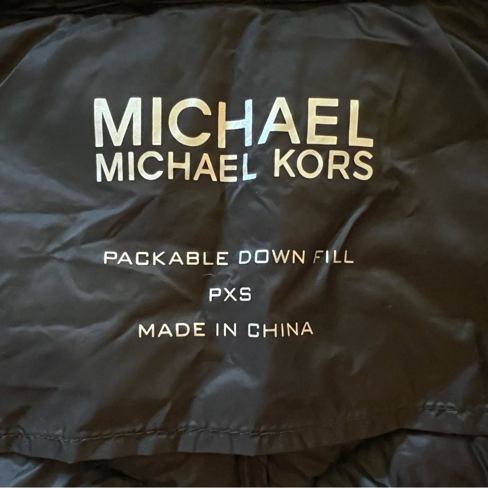 Michael Kors Packable Down Puffer Coat Black PXS - Picture 3 of 7